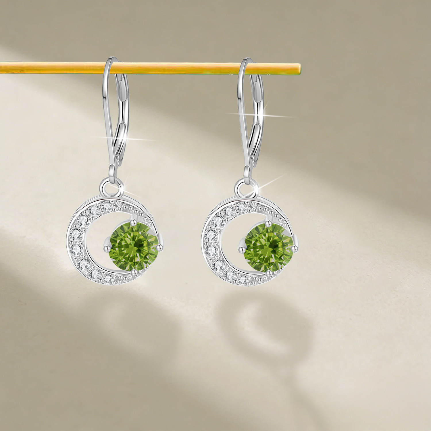 Men's Moissanite Earrings with Hypoallergenic Hooks, Gift for Him