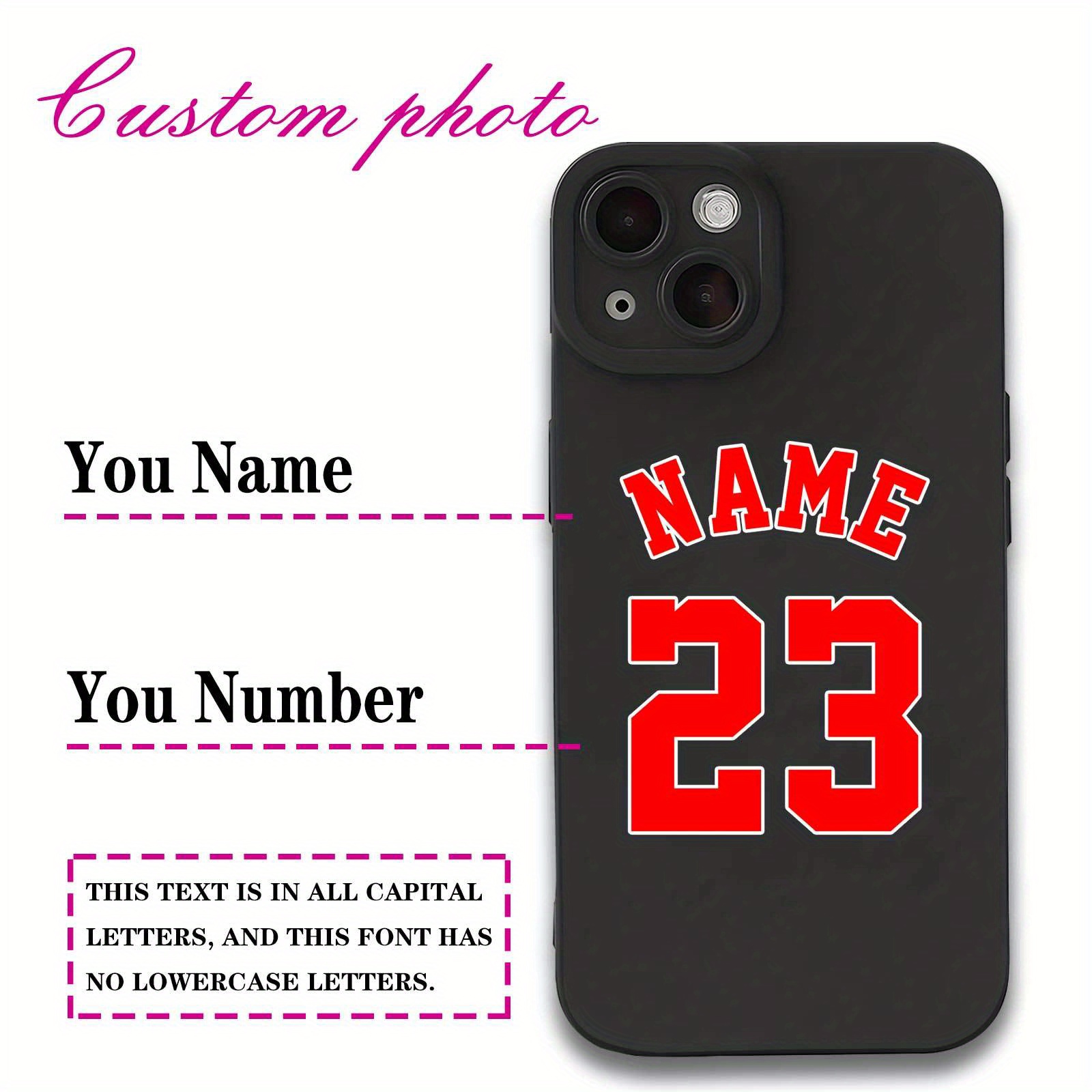 TEMU Digital Name Customization Pattern Uv Printing Phone Cover 360 Degree Full Protection For Iphone 11 12 13 14 Pro Max 15 16 Xr X/ Xs 7 8 Plus Se