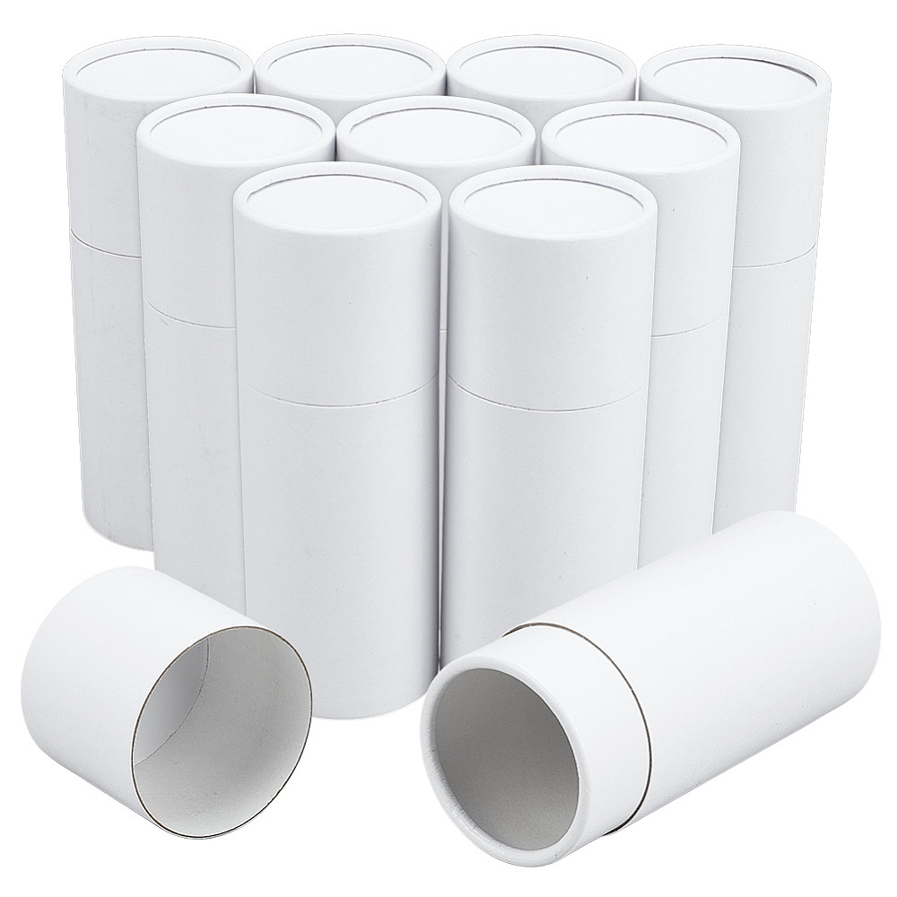 TEMU Jewelry Making Display & Packaging Supplies 10pcs Cardboard Paper Essential Oil Bottle Storage Boxes With Cap Column White 15x5.65cm