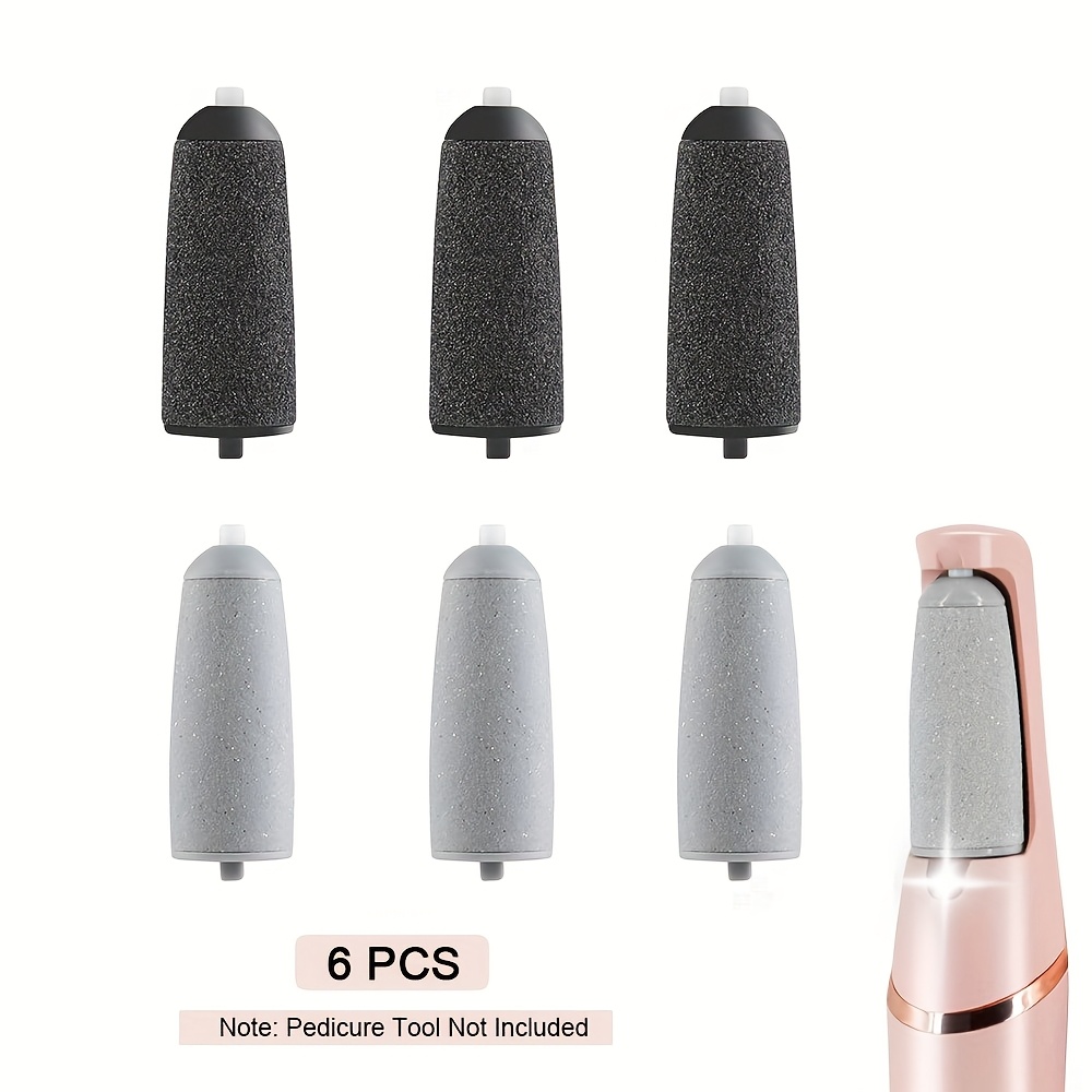 6pcs Pedicure Replacement Heads For Perfect Pedicure, Power Tool Foot File, Pedicure Replacement Roller Heads, Perfect Pedicure Tool For Perfect Pedicure(pedicure Tools Not Included)