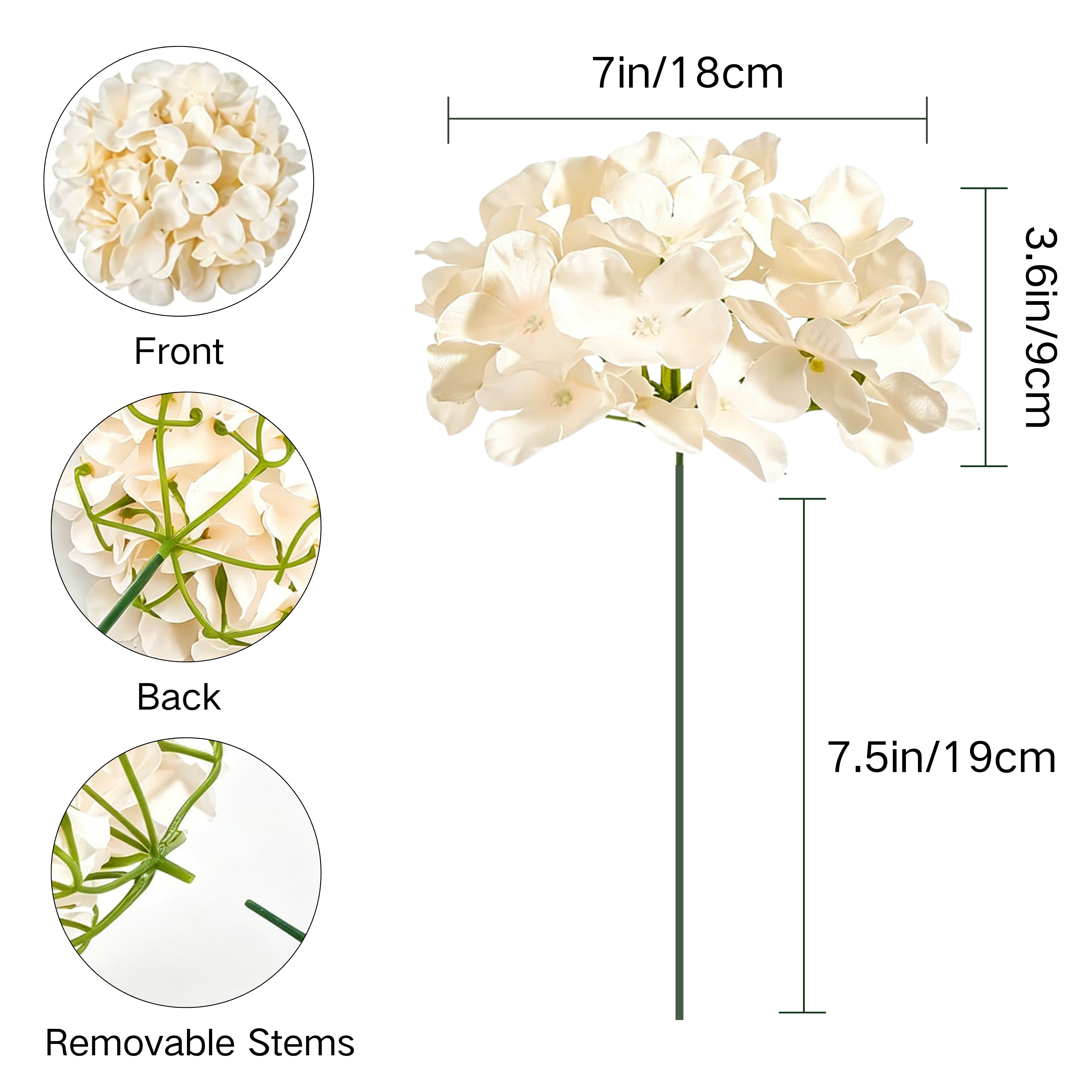 36 Hydrangea Artificial Silky Flowers With Stems, Suitable For Holidays, Home Wedding Decorations, Party Table Decoration Projects, And Bouquet Wreath Decorations ( Color)