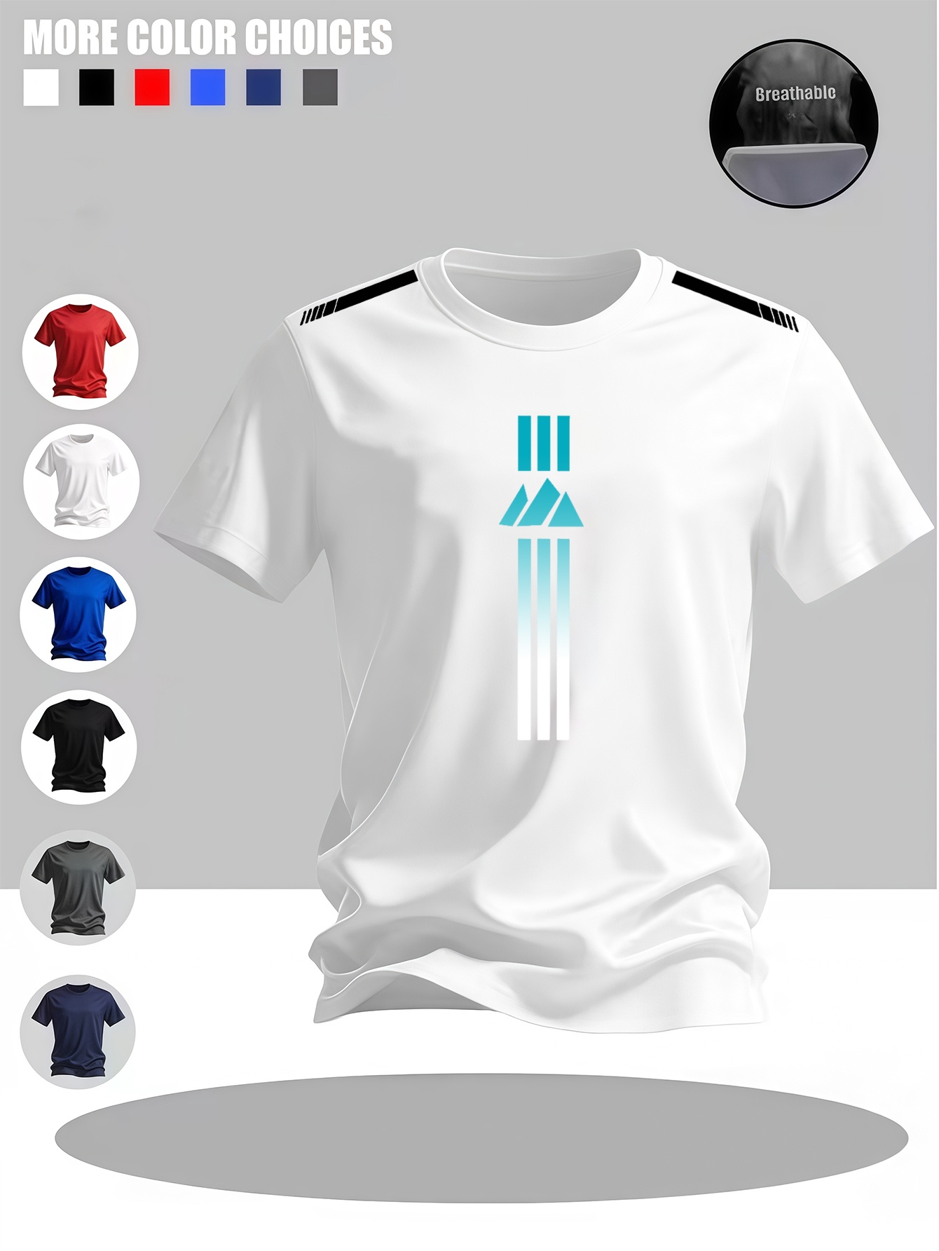 t-shirt décontracté à col rond pour homme avec imprimé, t-shirt avec logo  , lavable et non déformable, associé à un pantalon de sport décontracté, confortable pour les jeux et le streaming à  , manches courtes faciles pour hommes, haut à manches courtes décontracté à forte utilisation 0