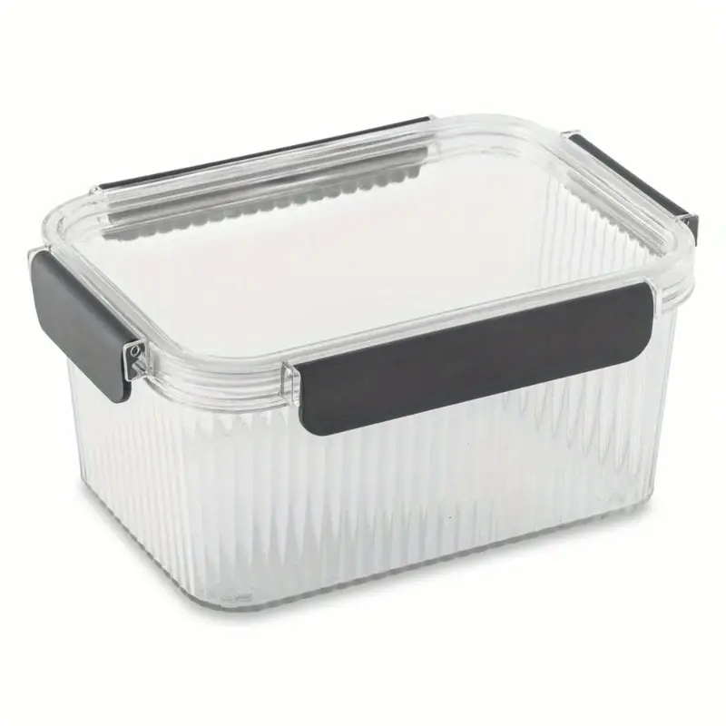 6pcs glass food storage container set with airtight snap lock lids bpa free microwave safe clear stackable pantry organizers with black knobs large 21 3 7 3 20 5 cup capacity for cakes ideal for kitchen dining ideal gift Product details 4