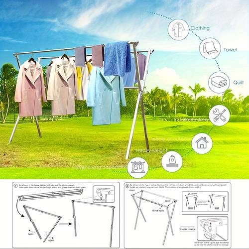 59 06 94 49 inch foldable outdoor indoor clothing drying rack foldable clothing drying rack heavy duty stainless steel clothesline clothes drying rack drying racks