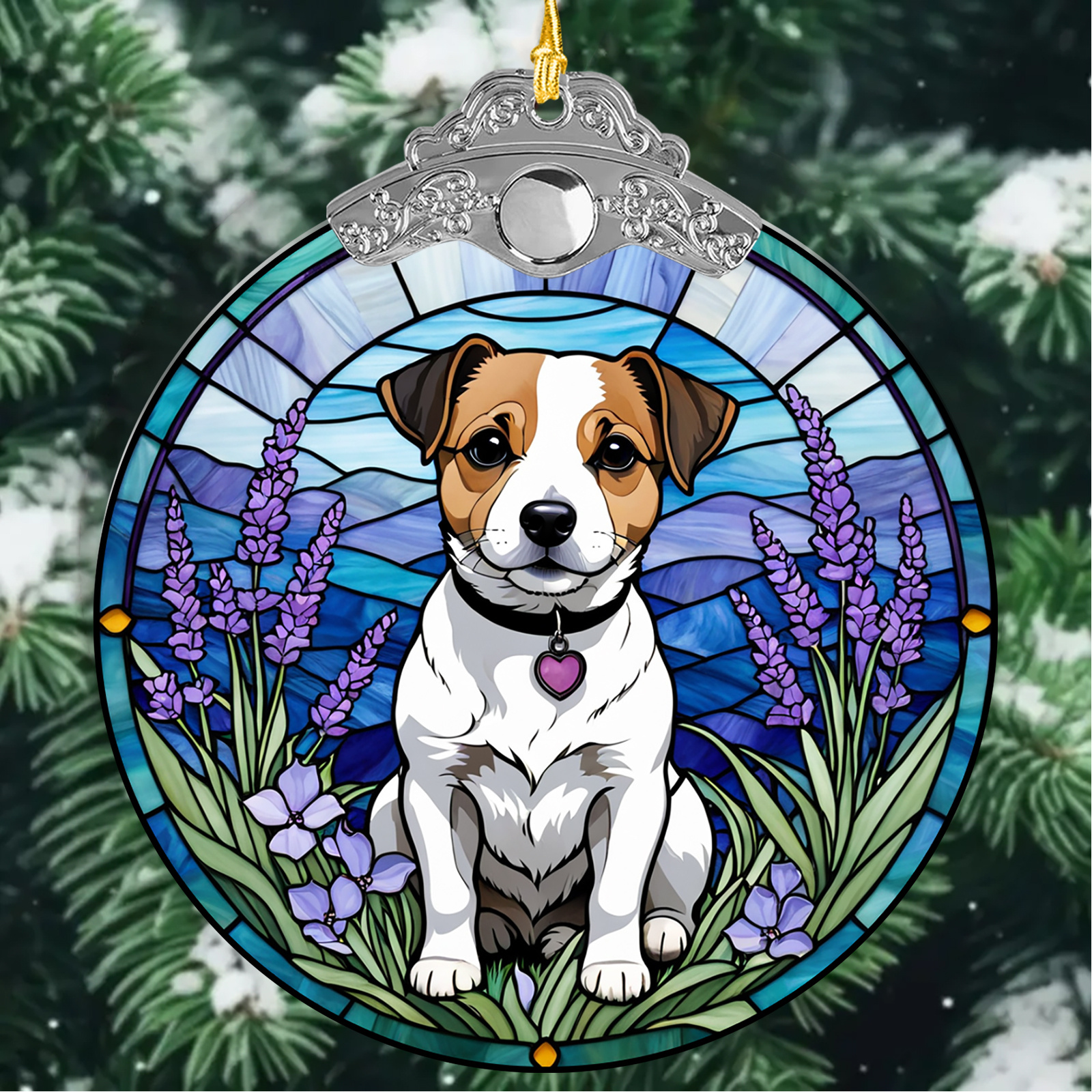 

Jack Terrier Acrylic Christmas Ornament - Perfect Gift For , Indoor Holiday Decor, 3.2x3.2in