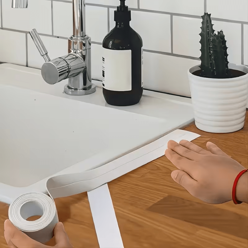 TEMU Verbeterde en Verbrede (131.89 Inches) Heavy-Duty Zelfklevende Afdichtingstape, Kan Badkuipen, Toiletten, Etc. Afdichten, Geschikt voor Keukens,