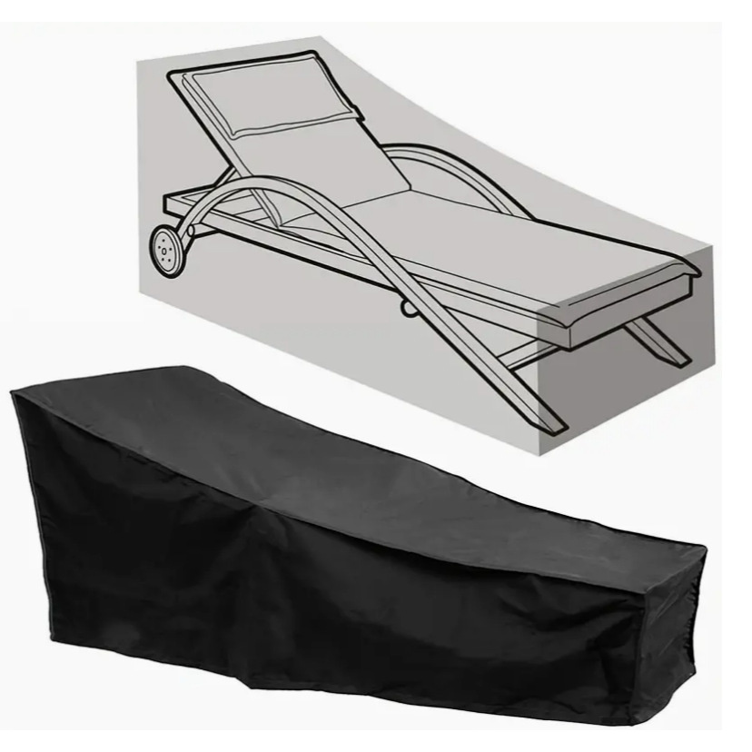 TEMU Housse pour chaise longue de jardin, Housse pour chaise de plage d'extérieur, Housse pour d'extérieur, 200*70*40*75cm, 210*75*40*80cm,