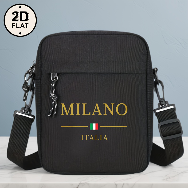 TEMU Borsa a tracolla 1 pz a tema Italia - Cinghia regolabile, Multiple tasche, Borsa a spalla compatta adatta per spostamenti quotidiani, viaggi e