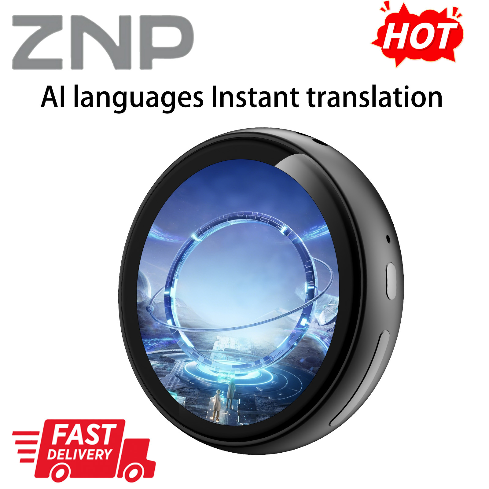 1pc Znp Z01 Smart Translator Offline And Online Dual , Accurate 60 Languages Translation, Wireless And Portable, Ideal For Business, Travel And Language Learning Ai Assistant