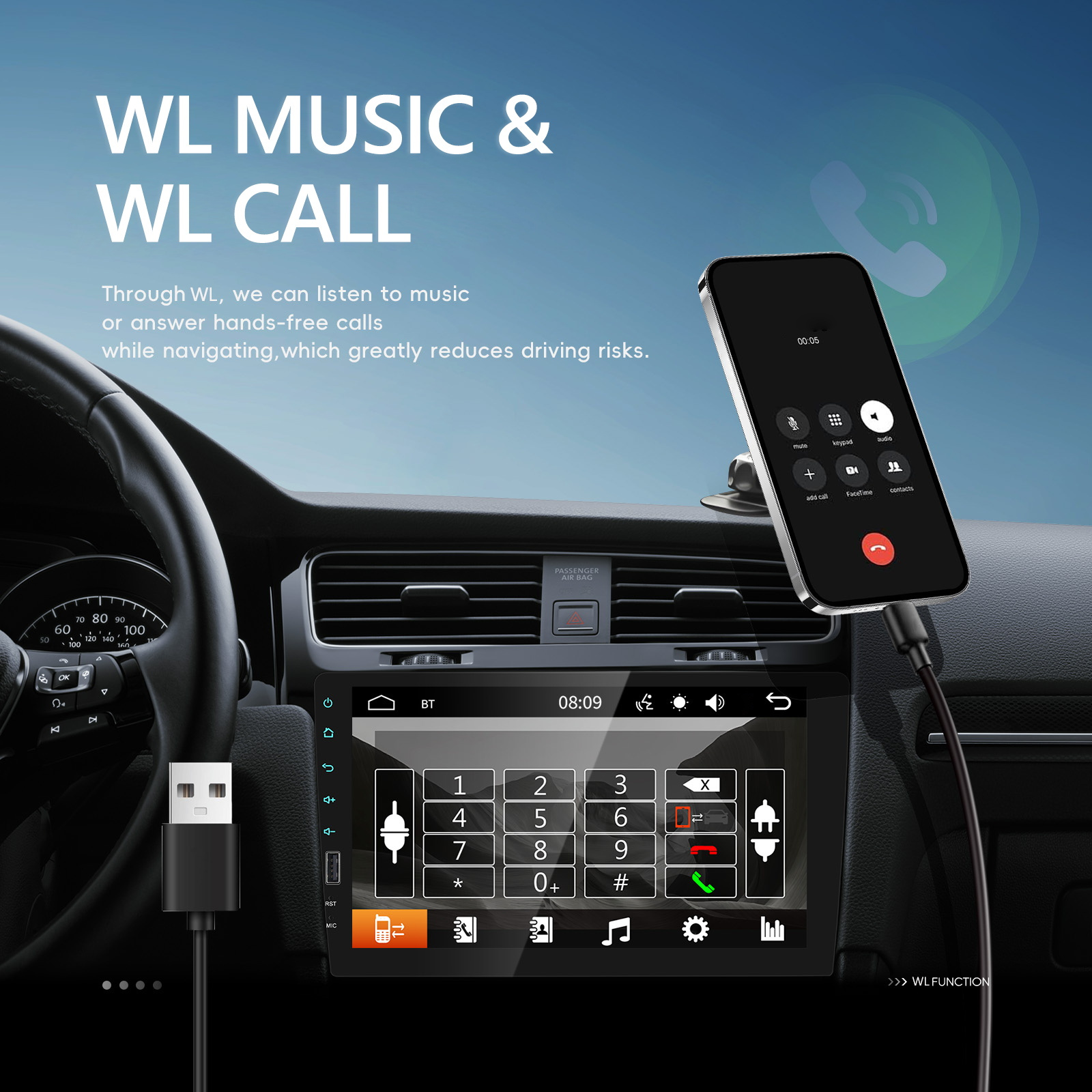 9-Inch 1DIN Touch Screen Car Stereo Radio with Wired Mirror Link MP5 Multimedia Player Support Wireless, FM Radio, USB, EQ, Steering Wheel Control for Car Supports multiple languages+Rearview Camera(optional), Vehicle Entertainment System, Indash Receiver, Sleek Dashboard Unit, Touch Screen Display, Sturdy Mounting, Durable Construction, Eq Audio System, USB Compatible Player, Car Enthusiasts, Techsavvy Users