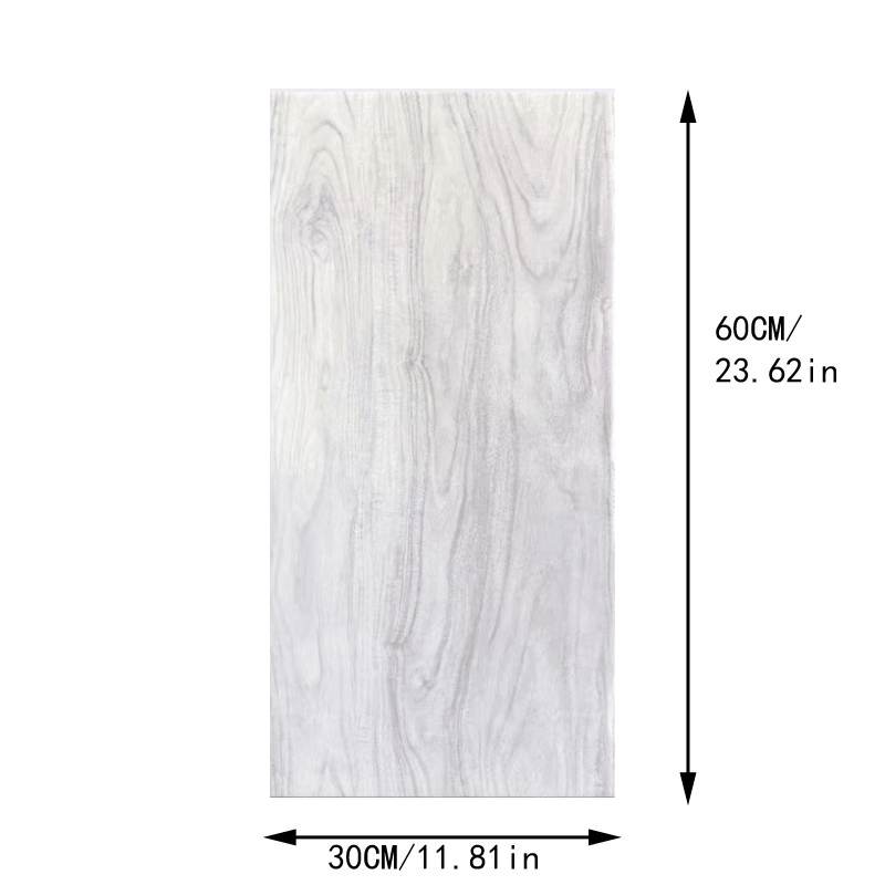 Image of 10pcs Tile Stickers Wood Look, 60 X 30cm Self-adhesive Tiles, Wall Panels Kitchen Wall Decoration, For Bedroom Living Room Bathroom Wall Panelling ( )