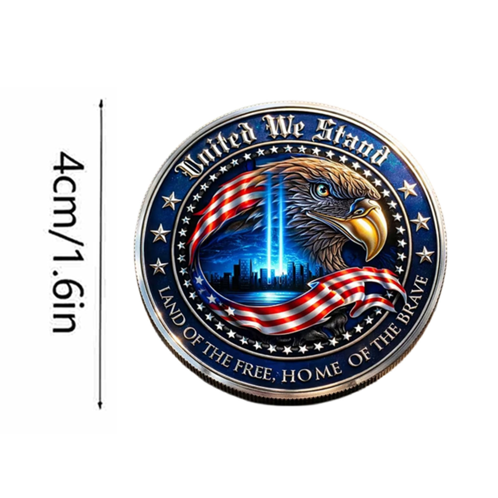 TEMU 1pc American Anniversary Commemorative Coin, Alloy Material, 3d Embossed , Eagle Themed Commemorative Medal, Collectible Souvenir, Suitable For