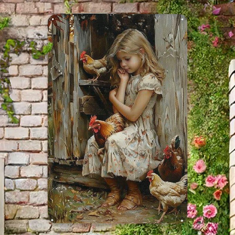 2d Flat, 2d Flat Vintage-inspired Tin Sign For Decor - Perfect For Halloween, Christmas, And More - , Durable Metal Wall Art (8*12 Inches), Perfect For Room Decor, 2d Flat