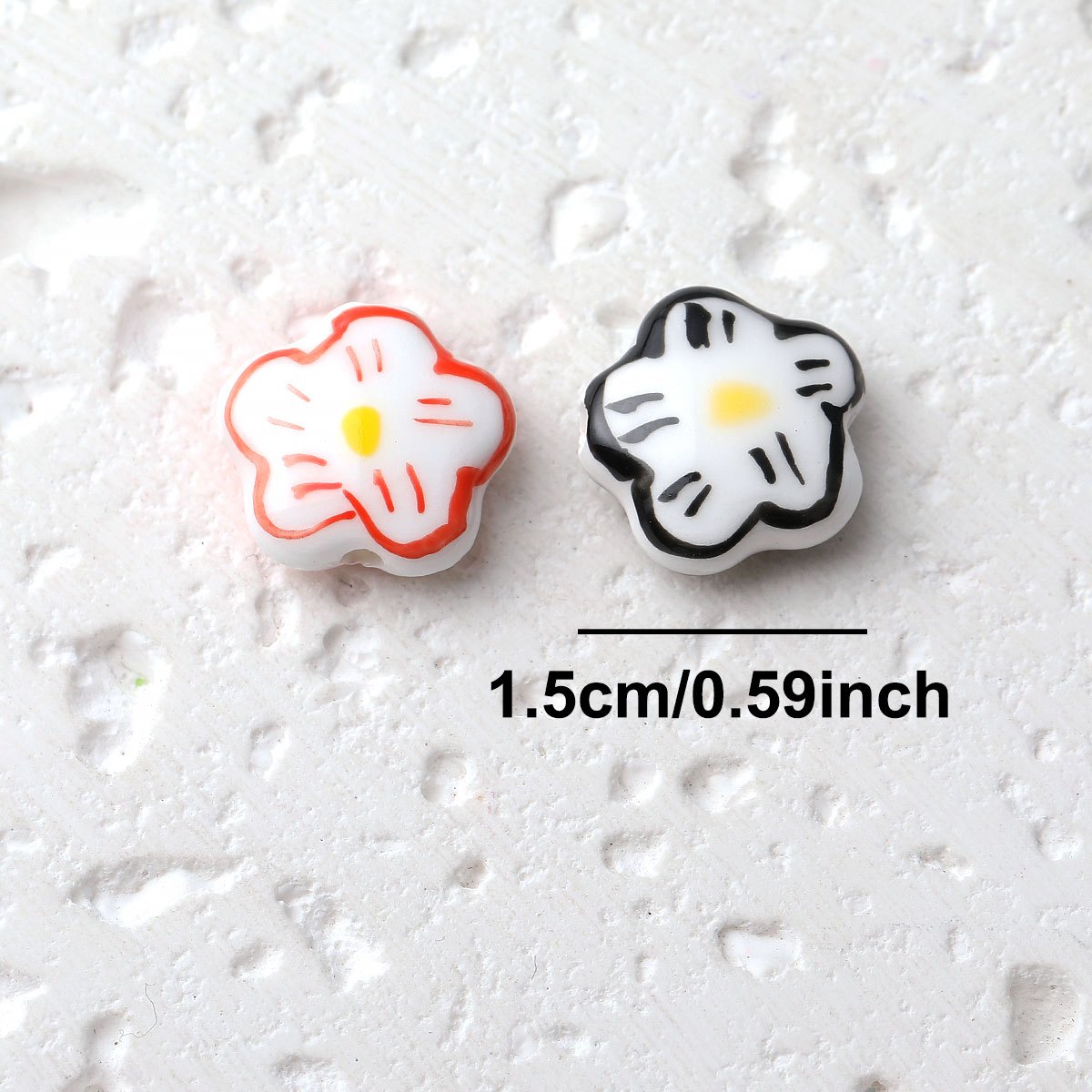 7pcs Random Color Ceramic Beads for DIY Jewellery Making