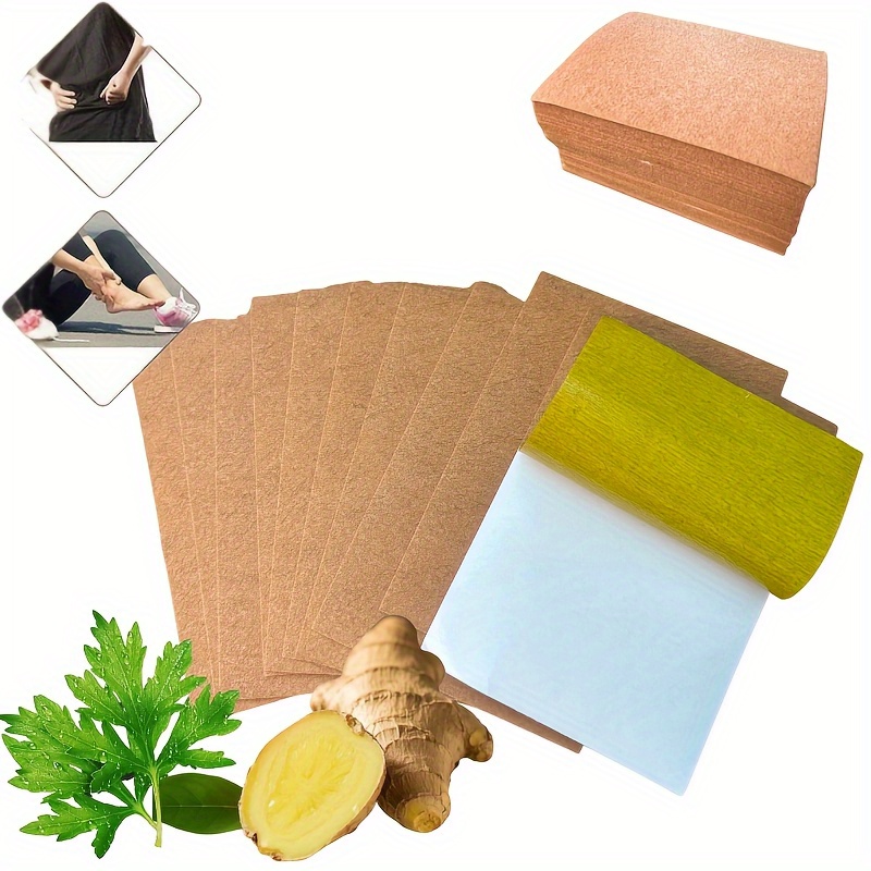 TEMU 100pcs Of Ginger Patches, Perfect For The Shoulders, Back, And Waist, Providing Safe And For Middle-aged And Elderly Individuals - A Great Gift