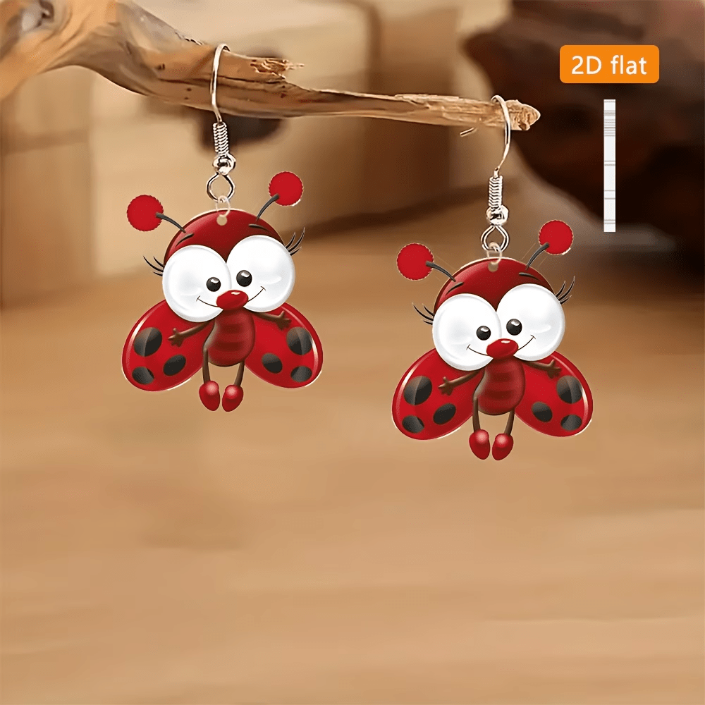 Women's Large-Eyed Insect Bug-Themed Ear Cuffs, Hypoallergenic