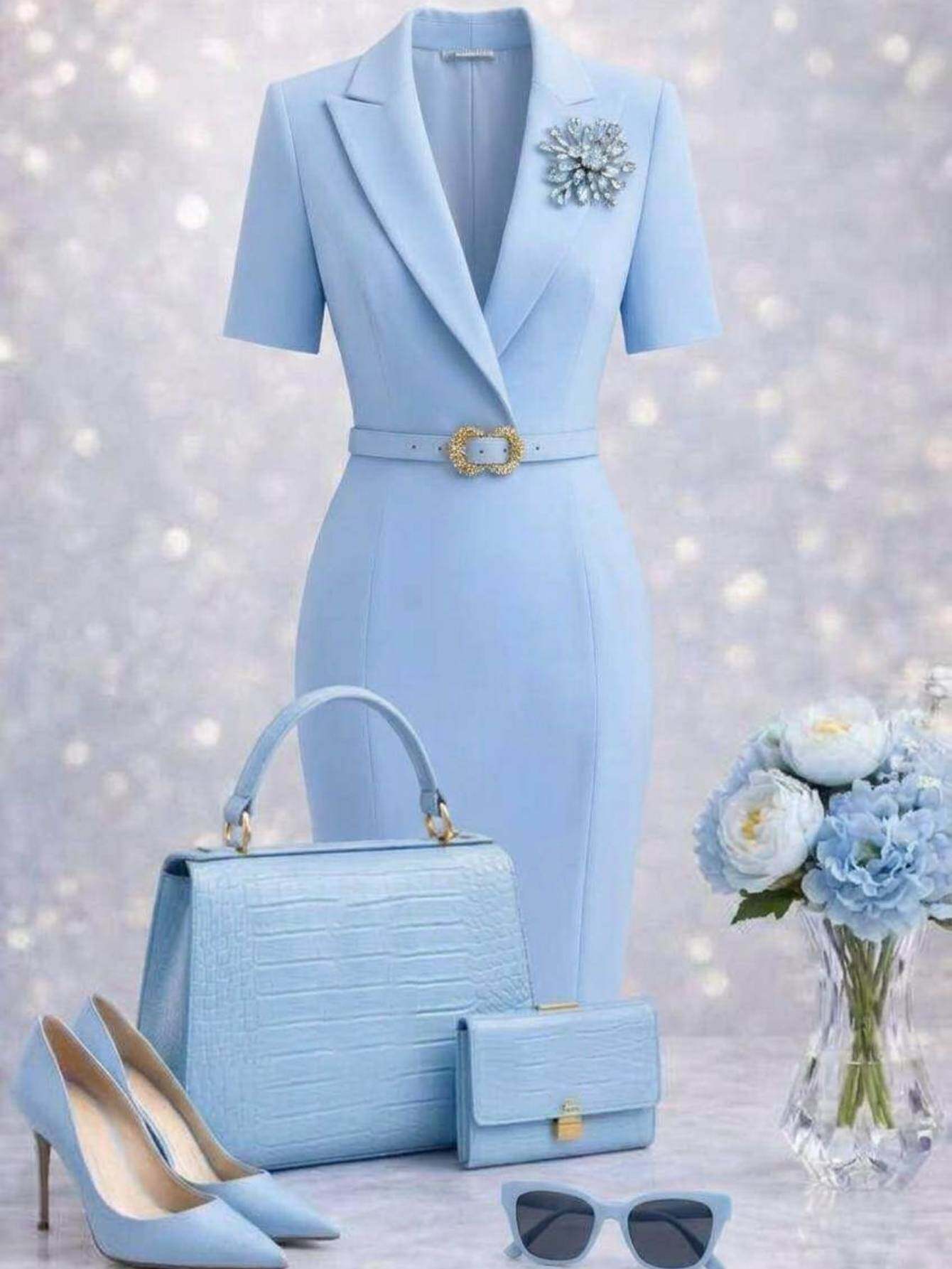 blue dresses for women sold on Temu United States