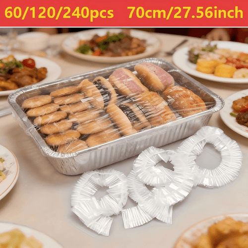 60 120 240pcs elastic food covers disposable food grade plastic wrap stretchable bowl covers for food storage kitchen snack covers