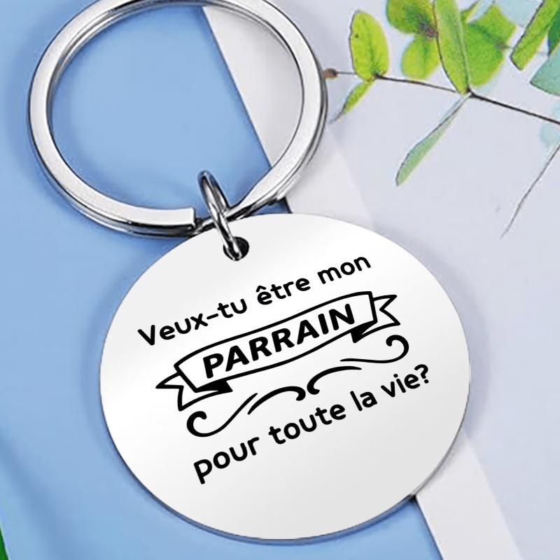 TEMU Porte-clés Proposition de , Cadeau "-tu mon ?", Souvenir Émouvant pour Cérémonie de Baptême et de Nomination, Accessoire de Sac pour Homme,