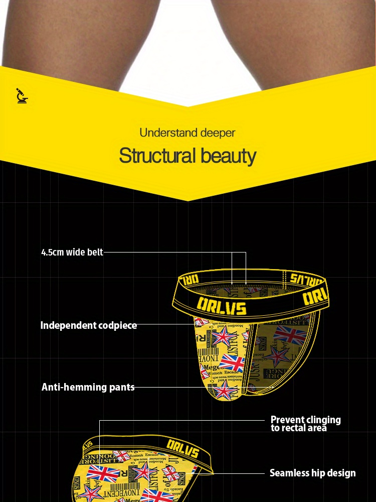 men s    able low waist briefs -     u-convex underwear with high  ,   for men,  nderwear, modern underwear, high   fabric details 1