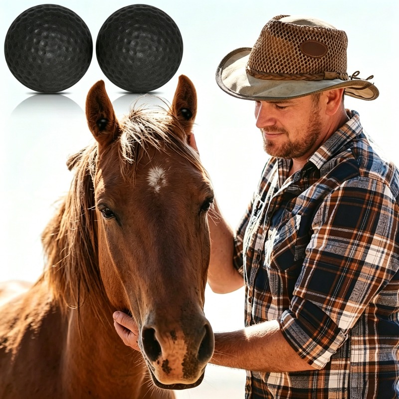 TEMU Lot de 2 bouchons d'oreilles souples et déformables pour chevaux, réduisent le bruit, conviennent à toutes les races, en matériau PU, requises