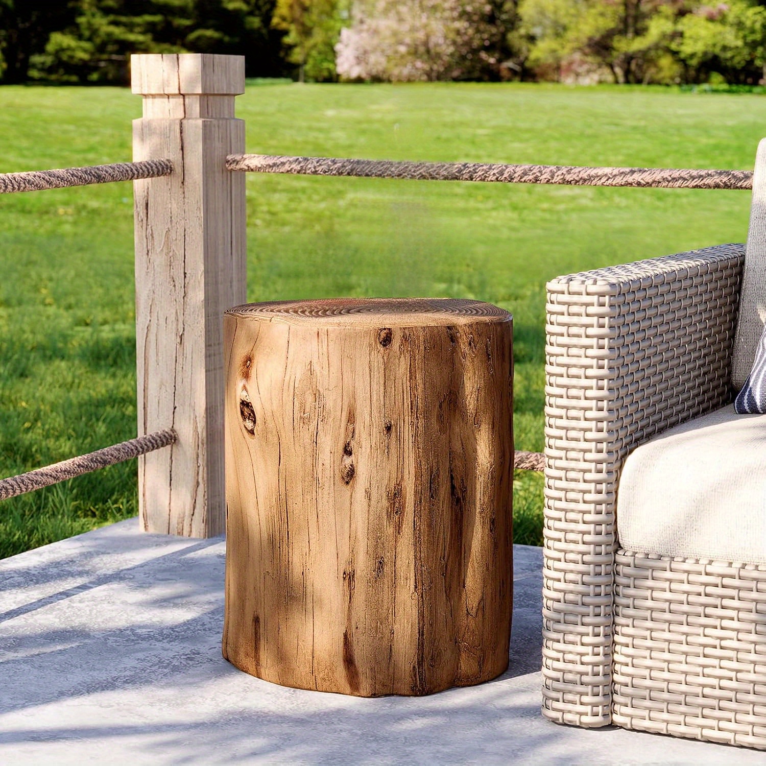 Indoor Living Room Side Table, Stump Modern Round Coffee Table, Mgo Material Bedroom Side Table, Sofa Accent Table, Plant Station, Porch Shoe Stool, Garden Stool Patio, Home Decor, Outdoor