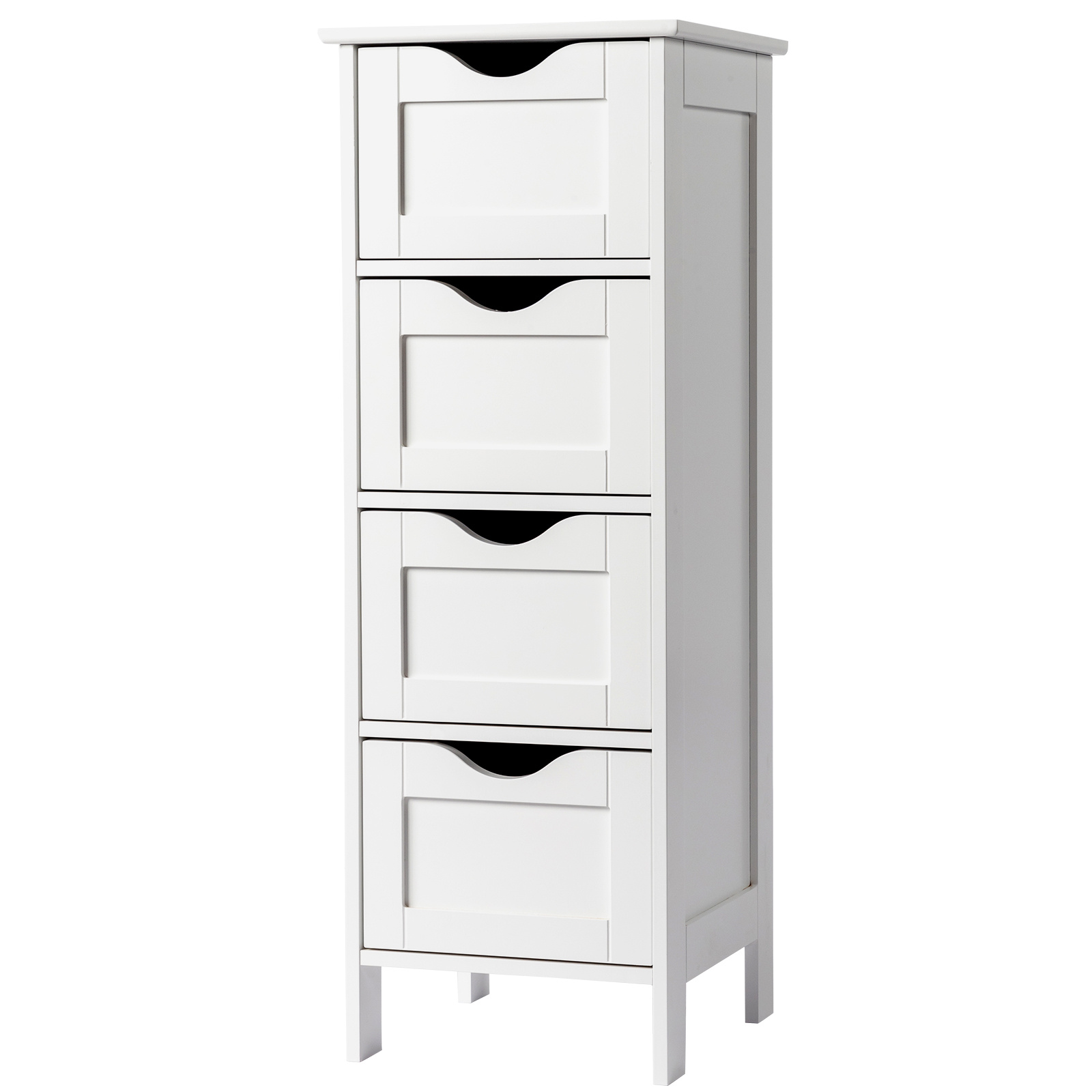 4-Drawer Fabric Storage Cabinet – White Metal Chest Organizer with Adjustable Shelves, Large Capacity for Nursery, Bathroom, Living Room &amp; Entryway, Entryway Organizer | Minimalist Design | Fabric Drawers, Closet Organizers And Storage, Shower Caddies