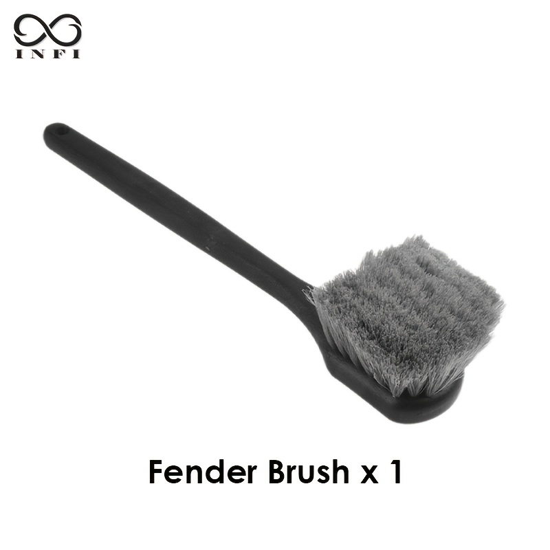 TEMU Heavy-duty Mudguard Brush 50cm/20in Professional Car Cleaning Tool With Durable Nylon Bristles, For Undercarriage And Tire Cleaning - Suitable