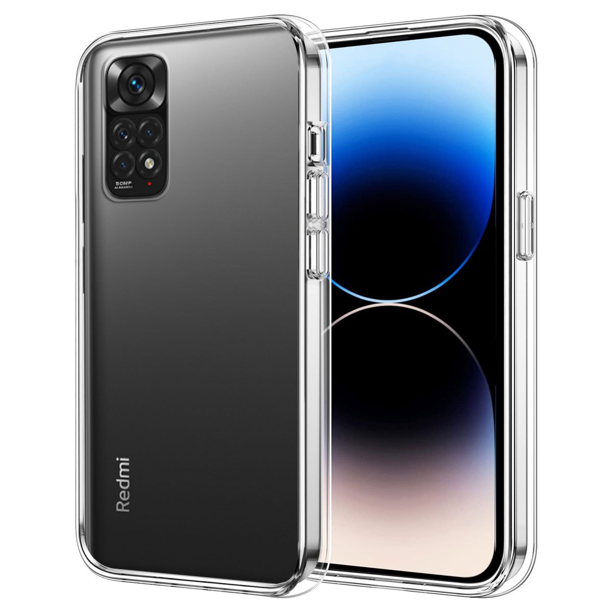 TEMU para Teléfono - Carcasa para Redmi Note 11 4G, Protector Antigolpes, Cubierta Antirrayas, Parte Trasera Transparente (Transparente)