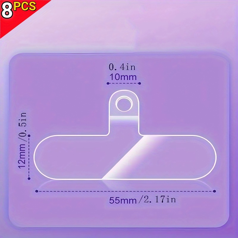 Image of 4/8 Universal Tpu Phone Lanyard Accessories, Anti-loss Transparent Adhesive Clips, Phone Lanyards, Chain Connectors, Suitable For Wristbands And Neck Straps, Phone Accessories.