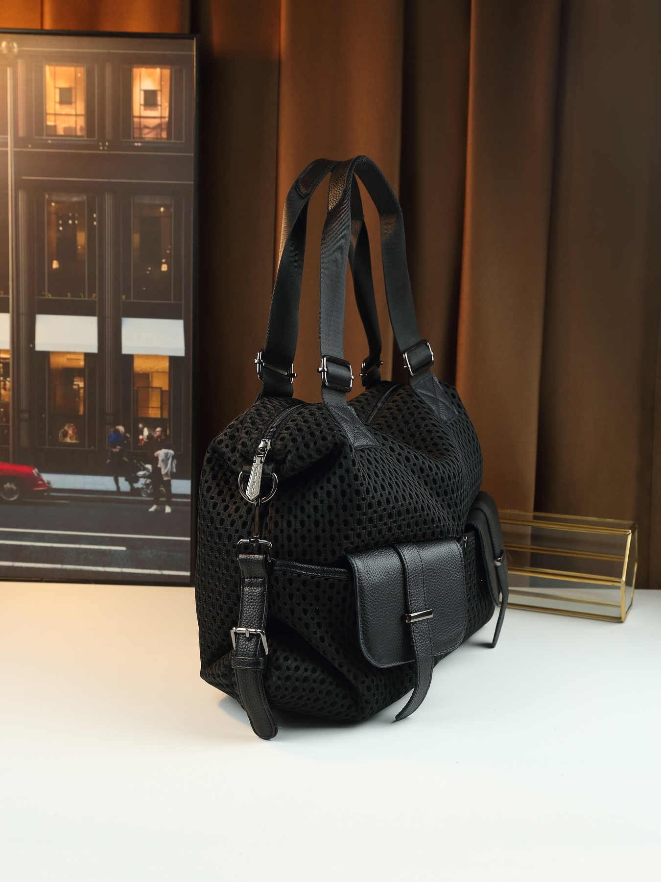 Nylon Tote Bag side detail