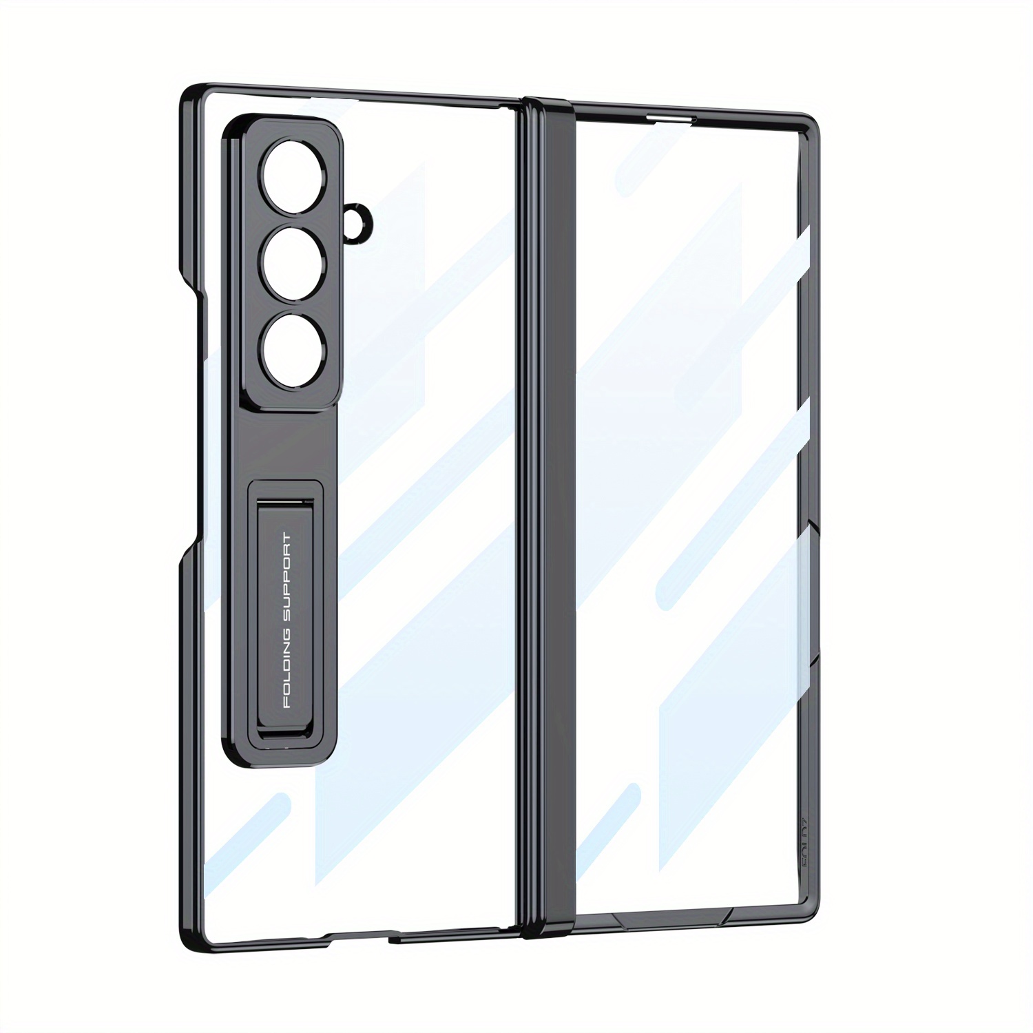 TEMU Phone Case - Compatible With For Sm - Magnetic Folding Hinge Case, Integrated Protective Cover With Built-in Stand, Shockproof And