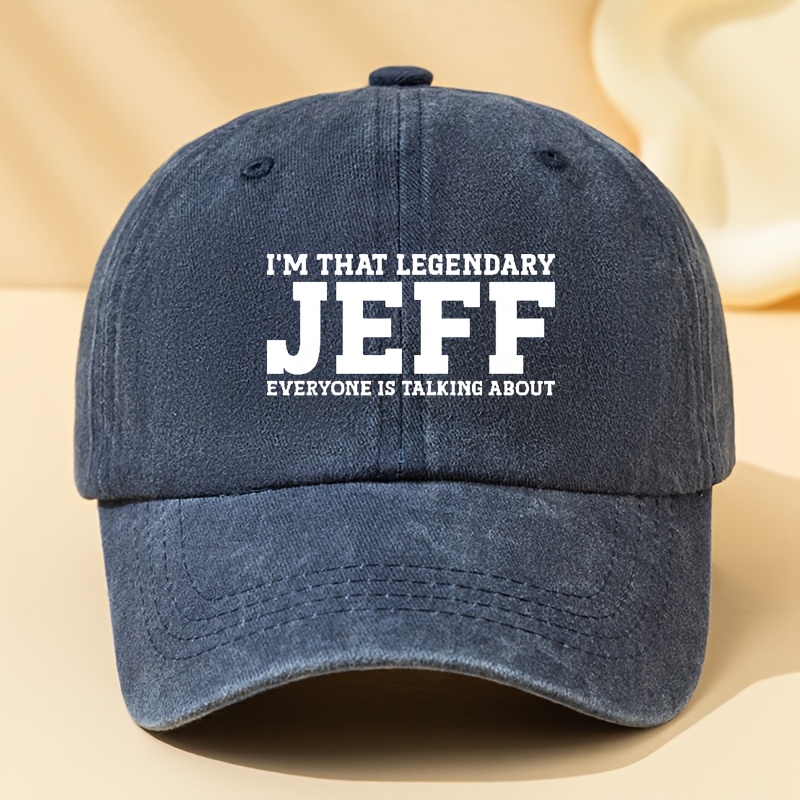 Men's Stylish Baseball By Jeff, Featuring A Trendy Washed Design, Classic Curved Brim, And Adjustable Size. Ideal For Outdoor Activities, Vacations, Camping, And Casual Events. A Gift