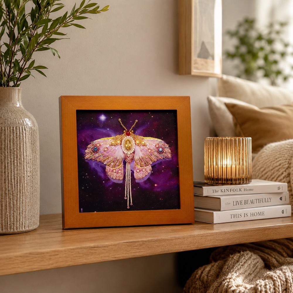 3D Starry Sky Moth Bead Embroidery Material Pack Kit