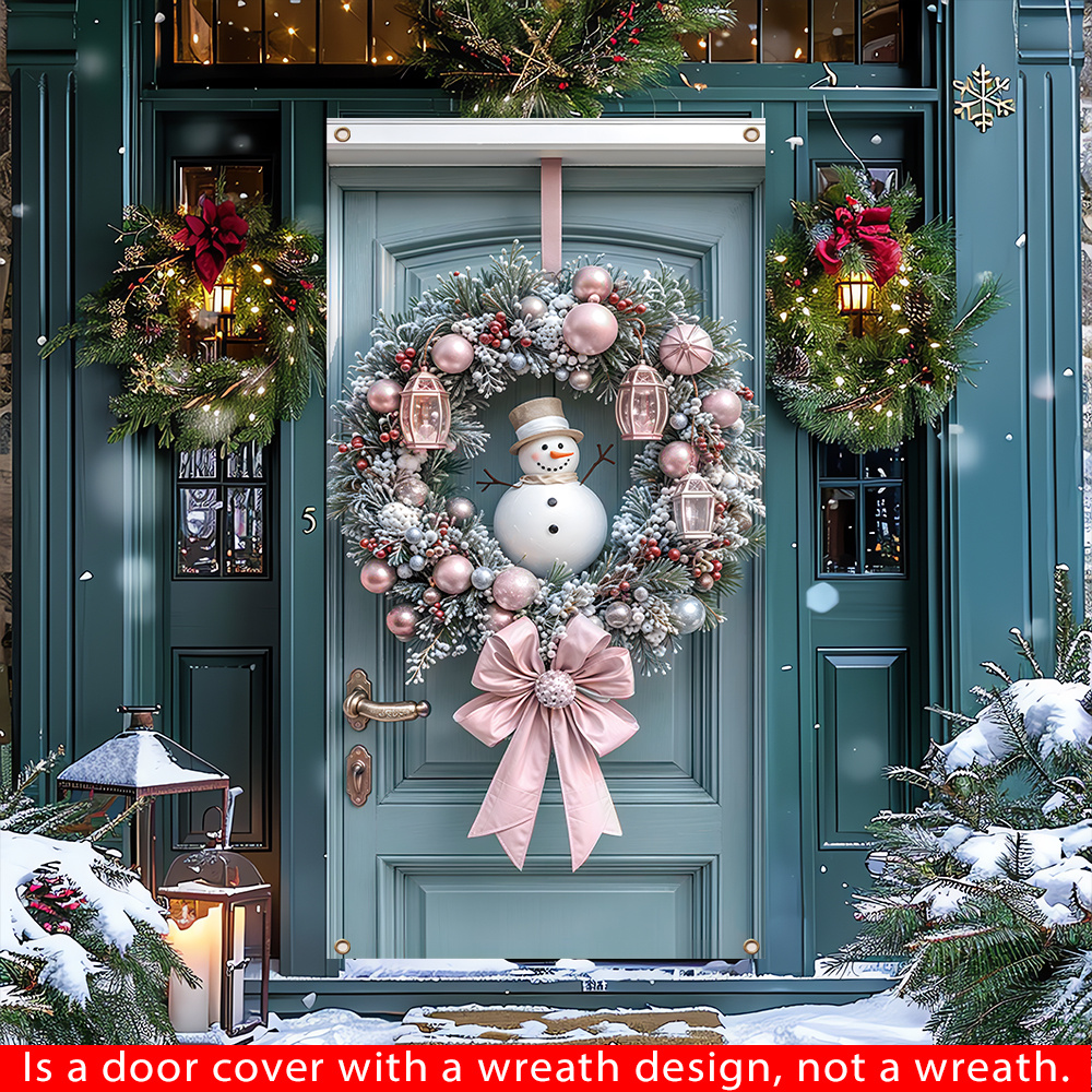 

Christmas Snowman & Wreath - , - Porch For / Decor