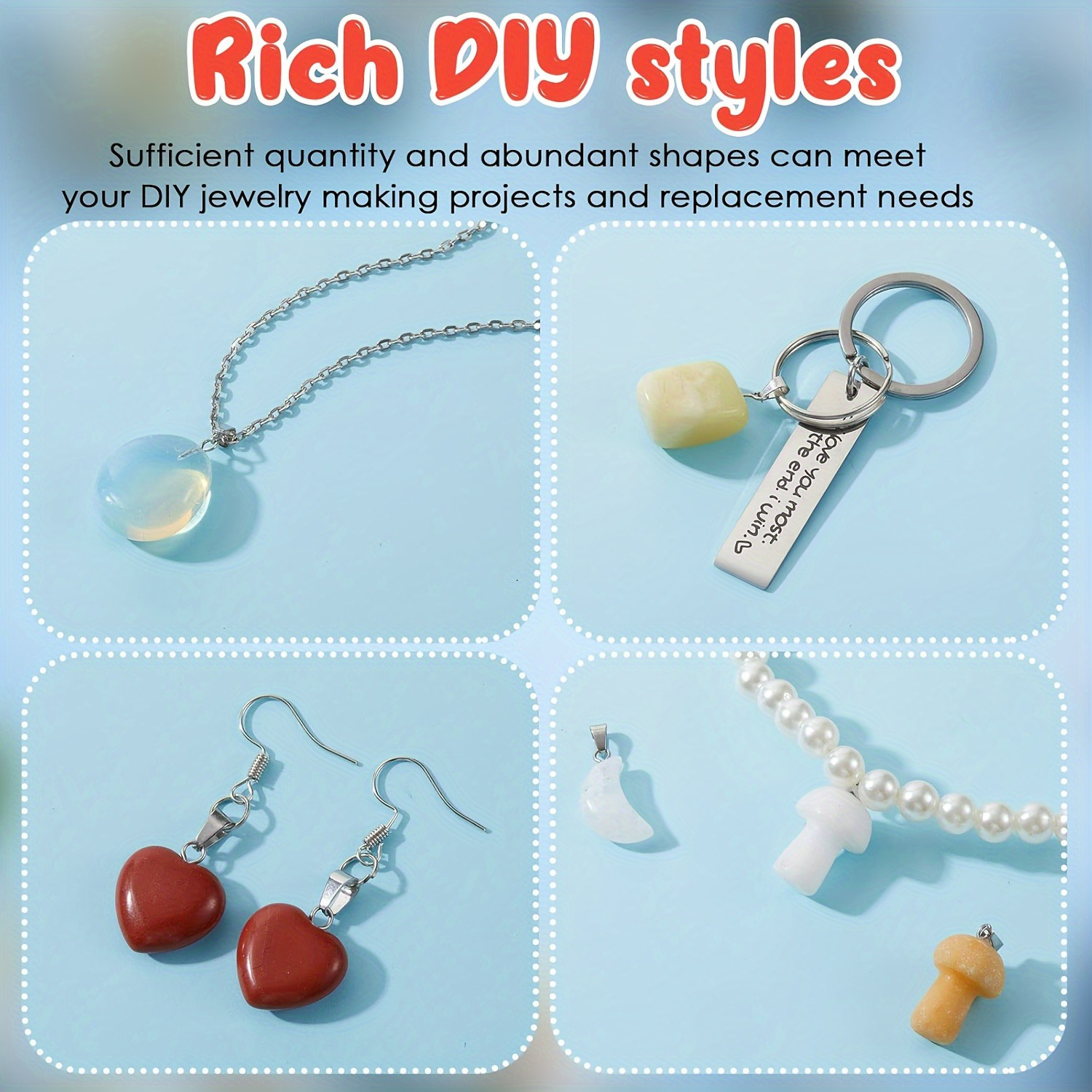 Mix of hexagon column and motif pendants