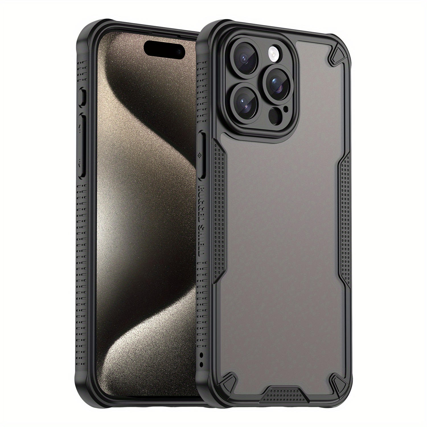 

New Luxury Exquisite Semi-transparent Mobile Phone Case For Pro 15 14 11 Comfortable Frosted , Comfortable Buttons, Armor Protection On The And