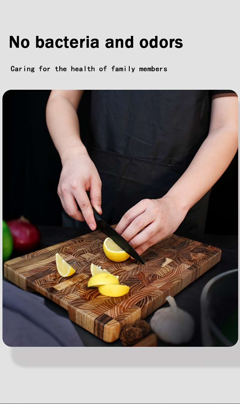 teak wood end grain     heavy duty butchers board versatile kitchen tool with ideal for holiday entertaining details 1