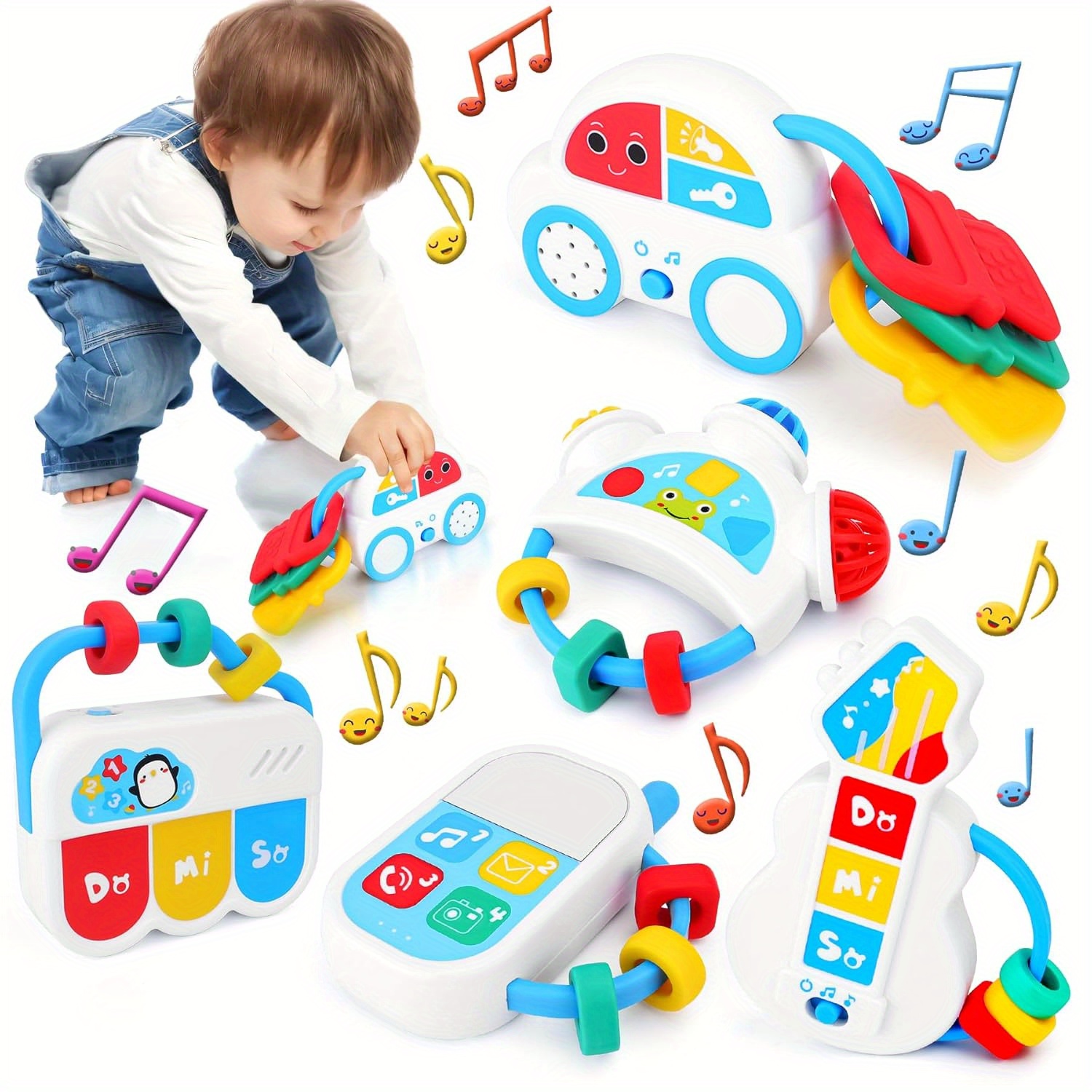 Kids Musical Rattle Car Key Piano Toy