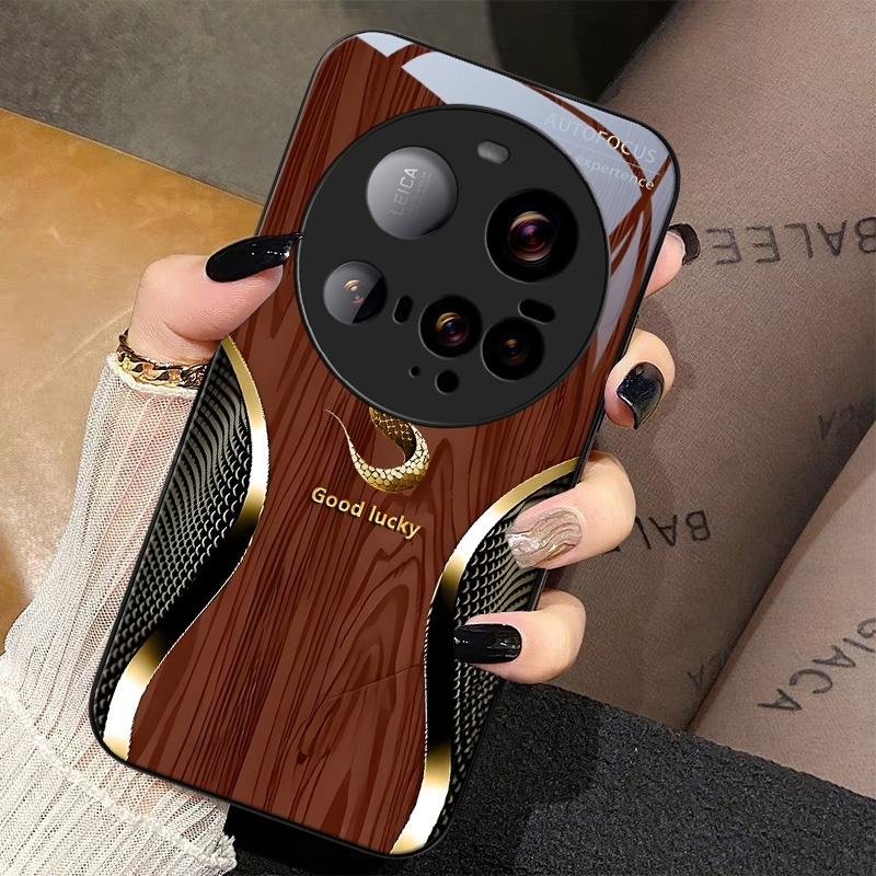 TEMU Phone Case - Xiaomi 15 Ultra Tempered Glass Phone Case, A New With Full Coverage, Featuring -e Style Illustrations, Watercolor Graffiti, And