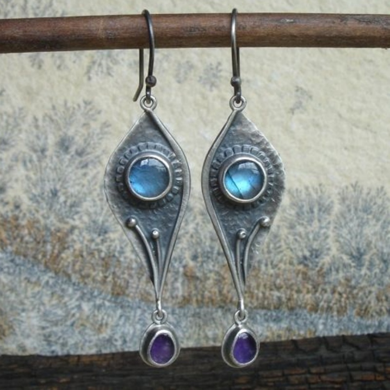 Women's Bohemian Long Drop Geometric Ear Studs
