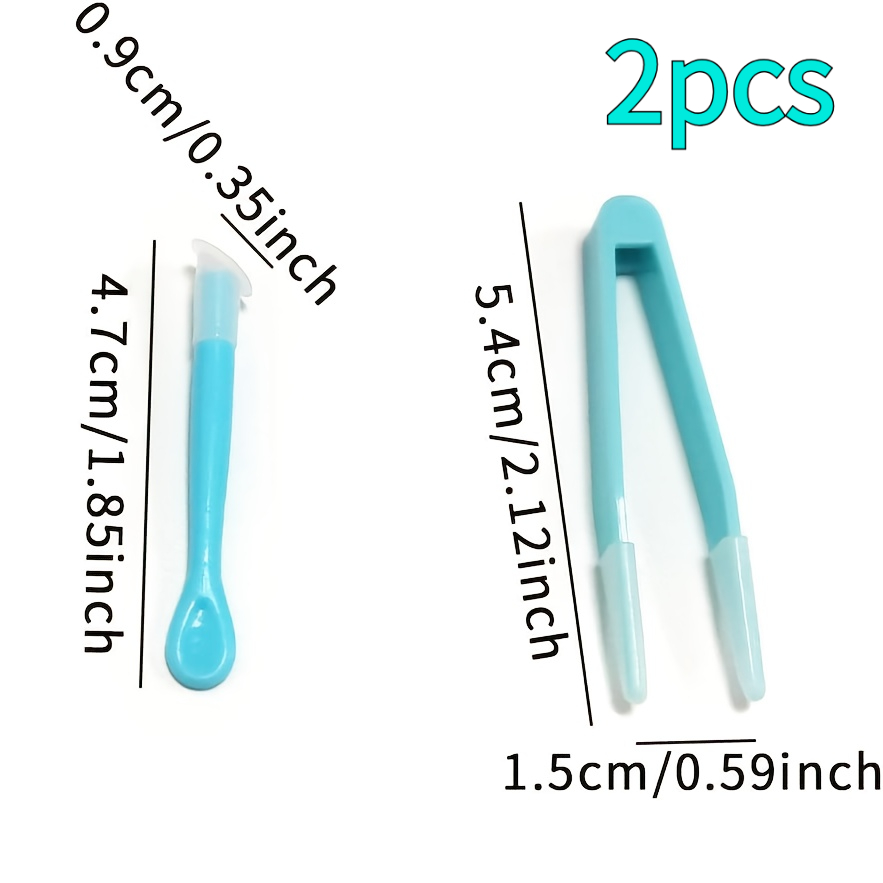 TEMU 2pcs Professional Facial Tweezers Set For Women With Travel Case And Support Stick Portable Home And Travel Grooming Kit For Eyebrows Eyelashes