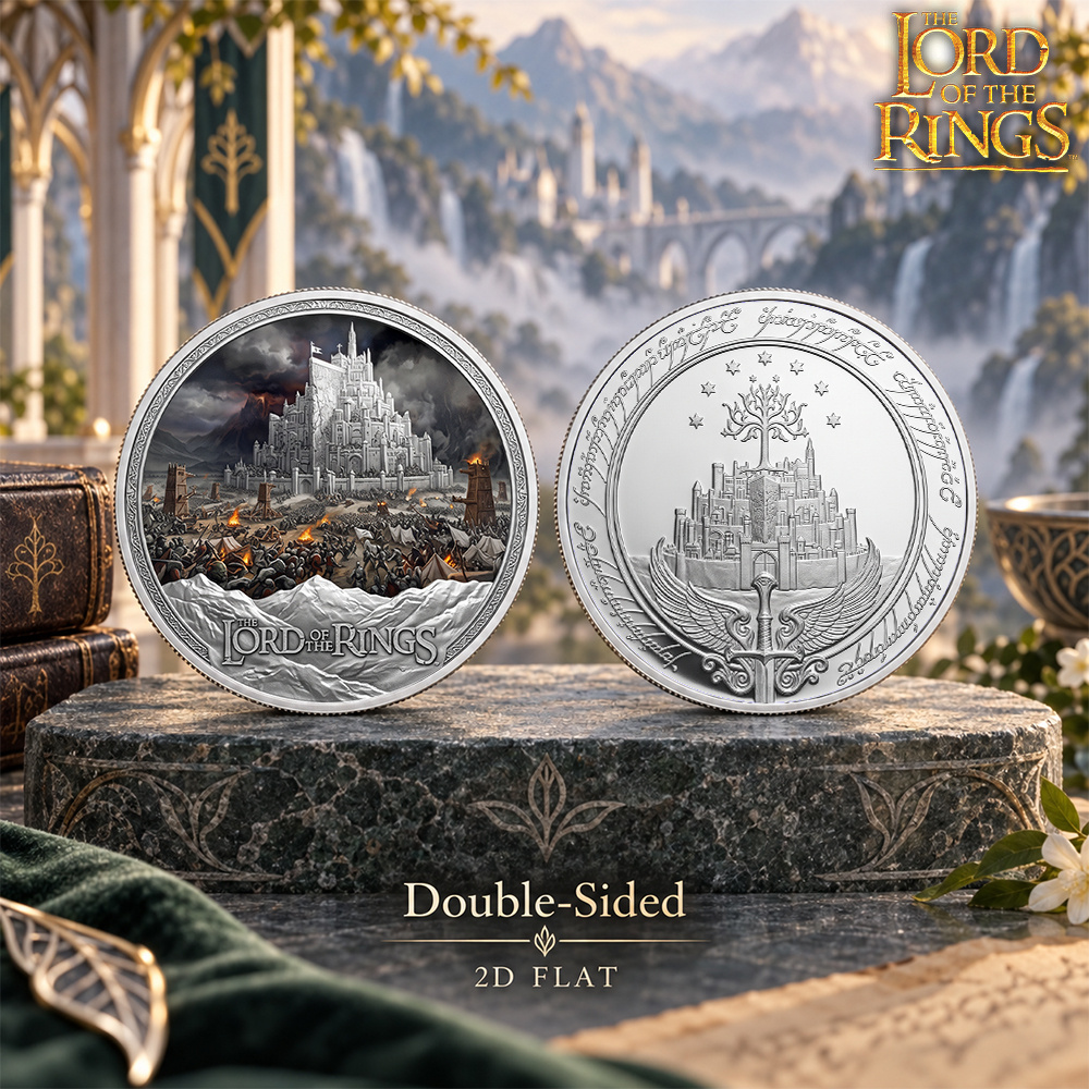 TEMU Replica Coin, The Gondor City Commemorative Coin, 1pc, Collectible , Middle-earth Collectible, War Souvenir, Movie Scene Memorabilia, 4cm, 2d