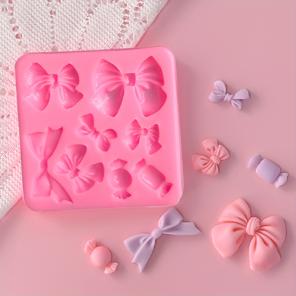 

Valentine's Day Mini Bow Silicone Mold For Clay & Plaster, Wax Crafting And Resin Casting Tool, Knot, Dropping, Valentine's Day Theme