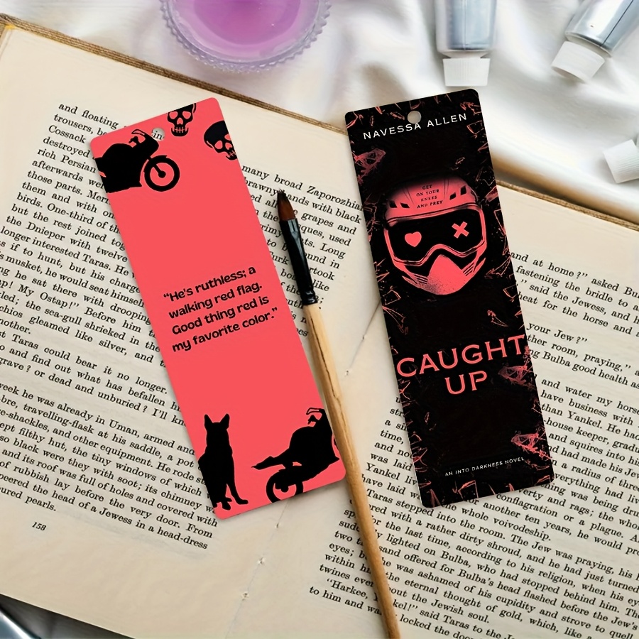 2pcs Set Of Exquisite Bookmark Decorations, Mechanical Double-sided Printed Patterns, Handicrafts, Durable Creative Set, Essential For Back-to-, Perfect Christmas