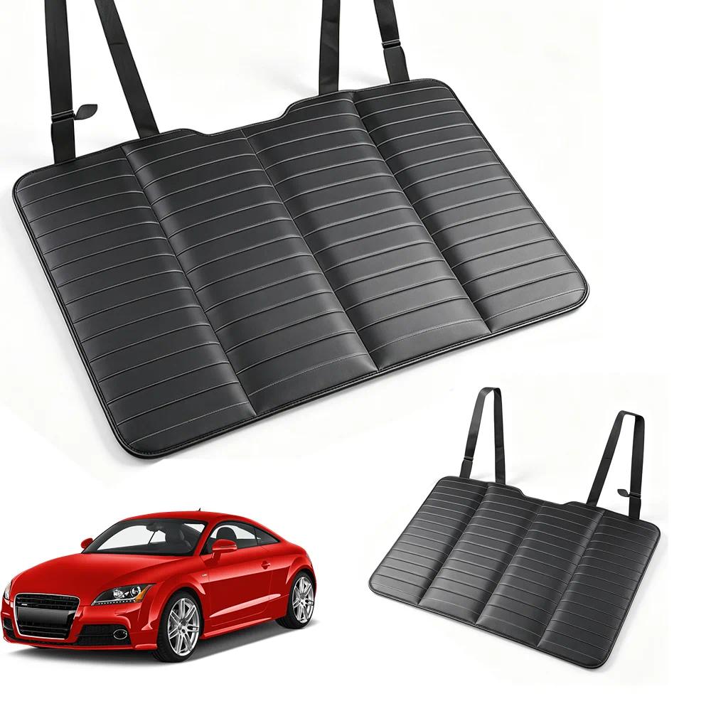 Image of Car Back Seat Mattress With Anti-slip Bottom And Webbing, Foldable Suv Rear Seat Bed Mat 128x80cm With Surface For Road Trips, Camping And Extended Travel