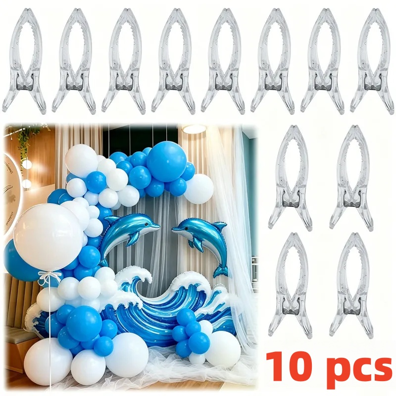 TEMU 10 Clips à ressort en plastique transparent robustes, clips de fixation multifonctionnels solides et à haute capacité de charge, adaptés à la