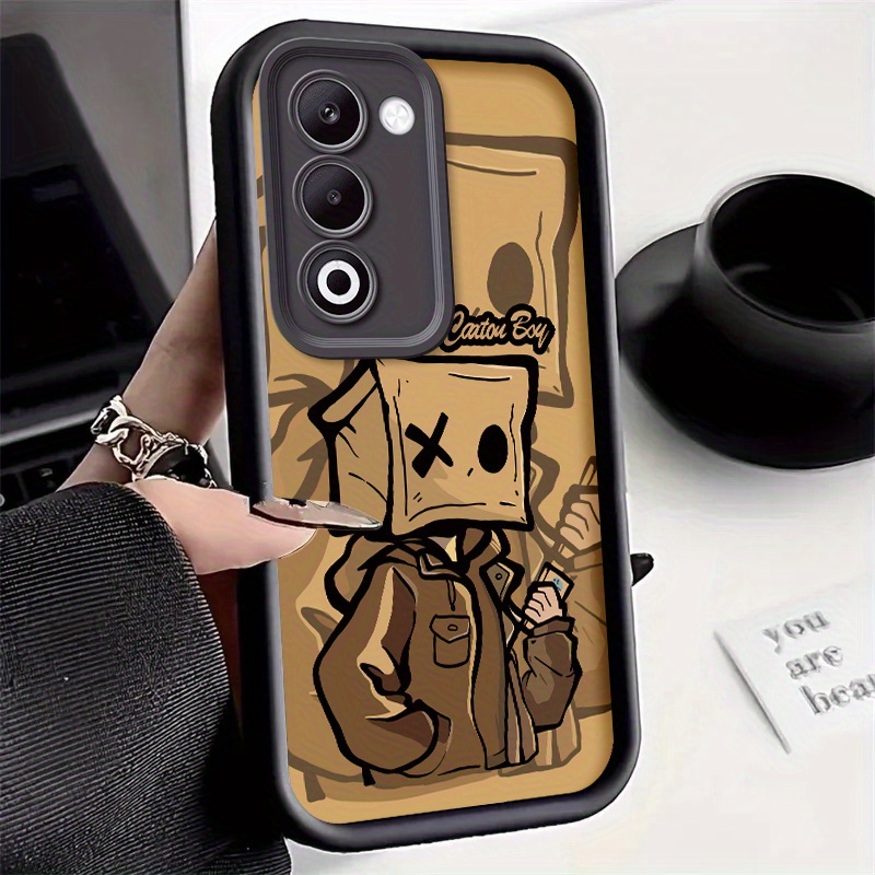 TEMU Phone Case - Phone Case Featuring A Graffiti | Cartoon Boy Pattern | Stylish Graffiti Aesthetic | Durable Soft Edges To Prevent Drops |