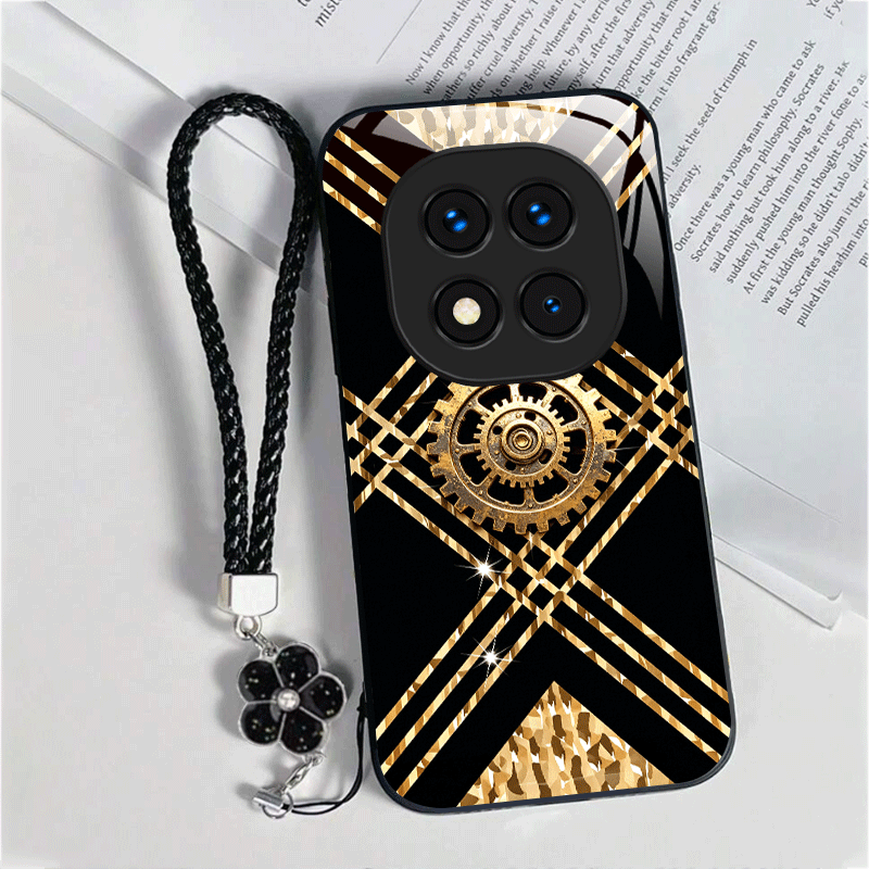 item picture phone case mechanical gear patterned phone case sleek tempered glass case for redmi note 15 pro plus 14 13 redmi 15c 13c a3 all models home theme shared moment