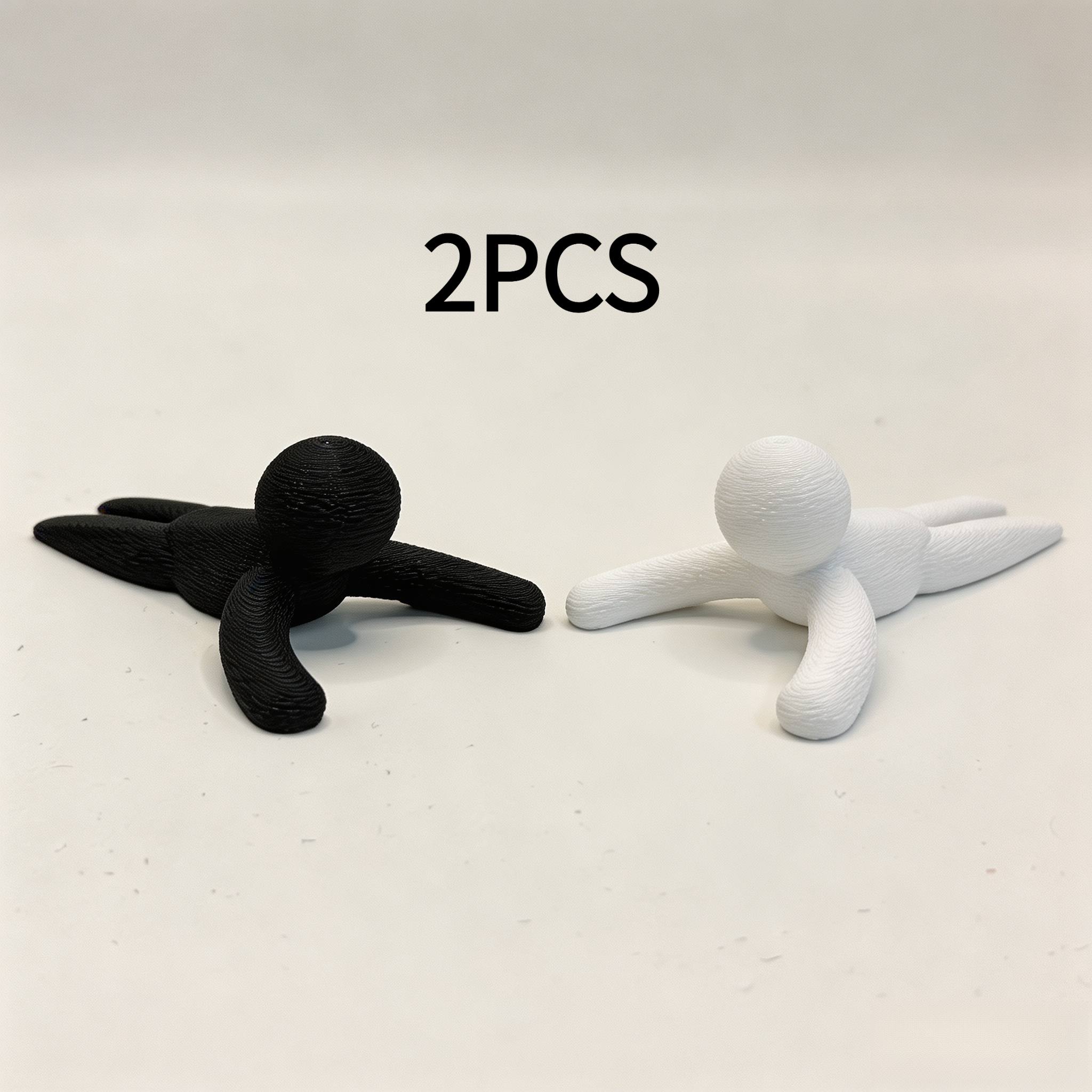 TEMU 2pcs Heavy-duty Plastic Door Stoppers, Non-slip Decorative Floor Mat Door Wedges, Creative 3d Printed Portrait Door Wedges, Heavy-duty